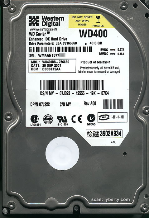 Western Digital  WD400 40GB
